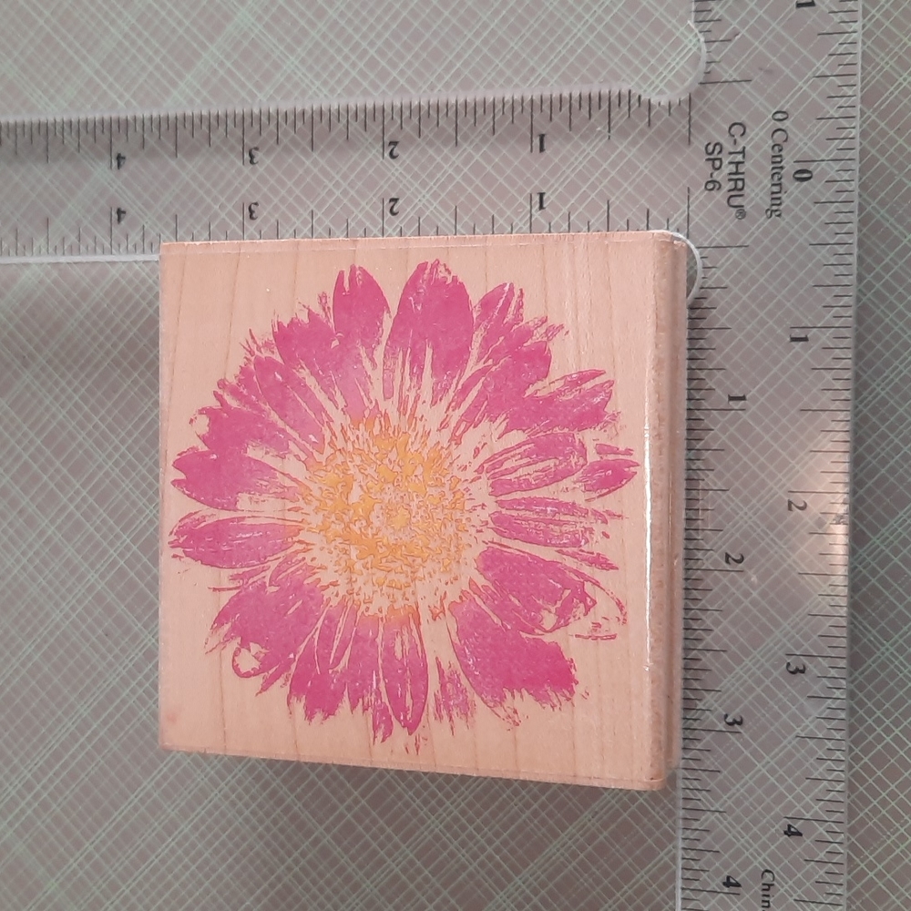 Gerber Daisy Rubber Stamp